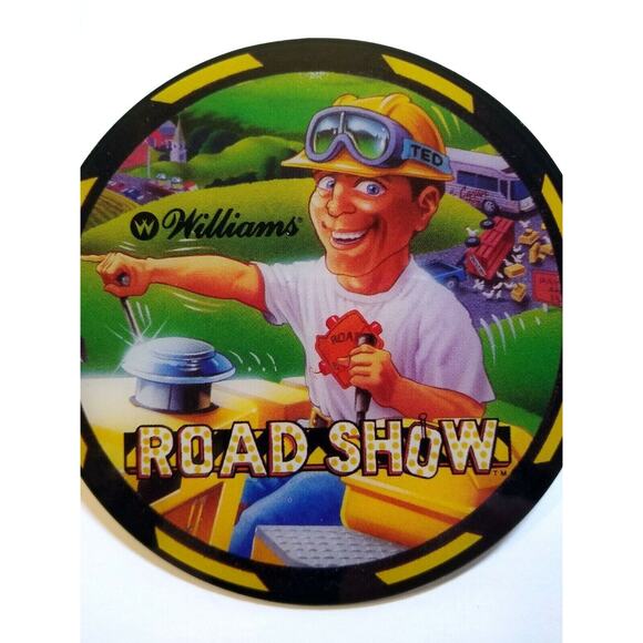 Road Show Pinball COASTER Original UNUSED Plastic Promo D1994 Ted - Picture 2 of 5